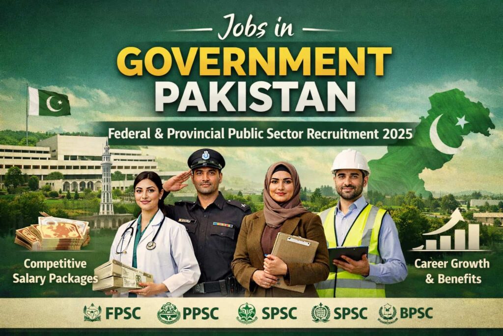 Verified jobs in government pakistan 2026 showing public sector careers, official recruitment, salaries, and benefits in Pakistan