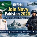 Official join navy pakistan 2026 recruitment thumbnail showing Pakistan Navy officers, naval ships, and national flag highlighting secure government career opportunities.